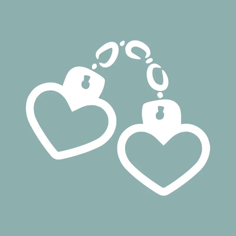 Handcuff heart white