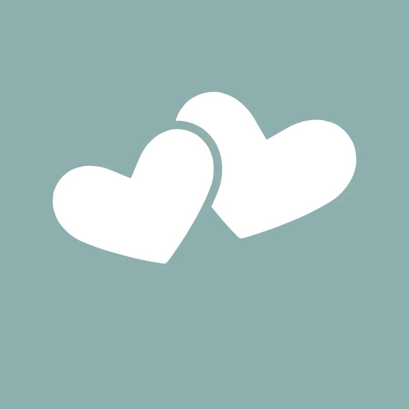 Double coeur blanc