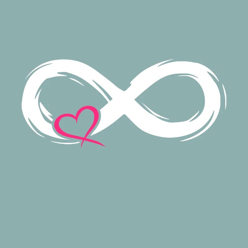 Unendlich Liebe Symbol mit Herz