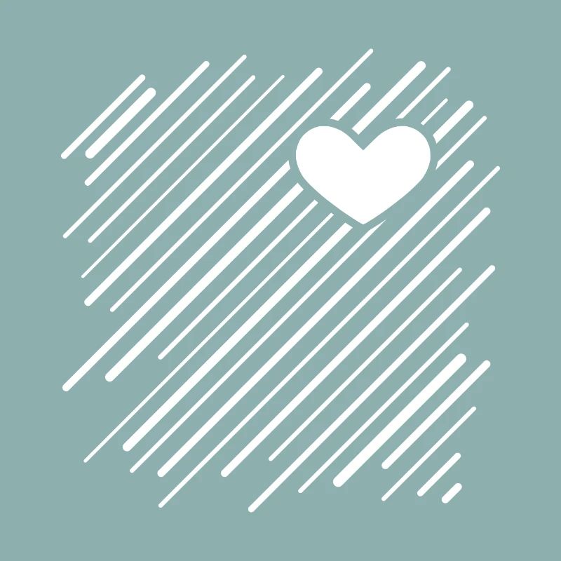Lignes diagonales avec un coeur