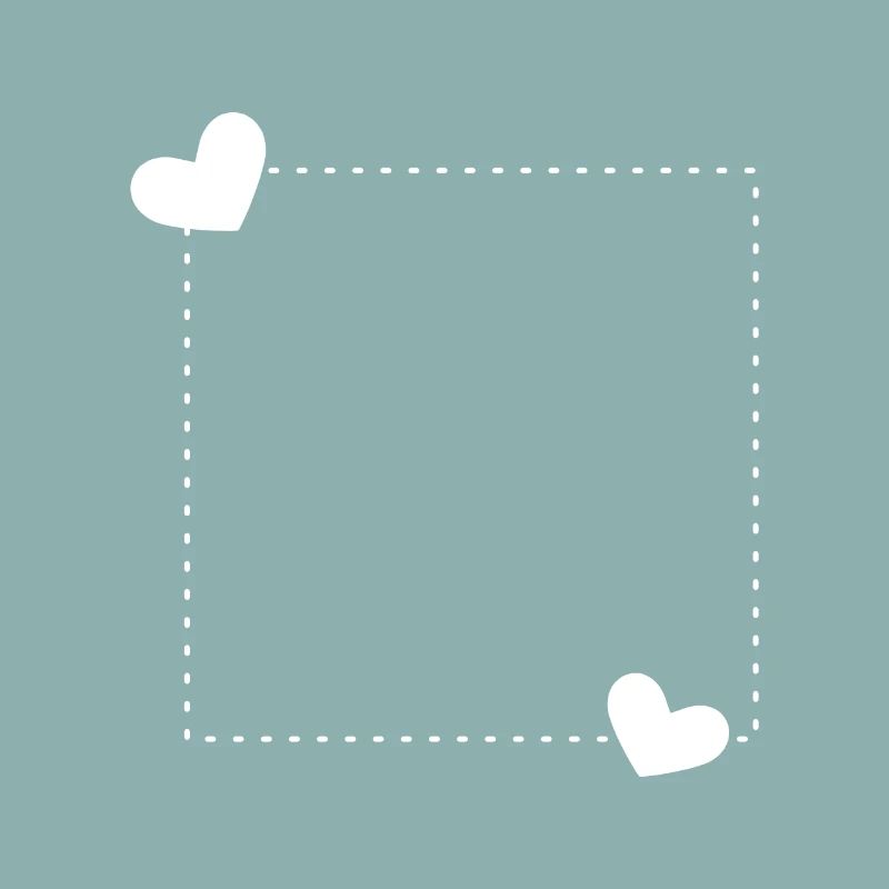Heart frame ornament line decoration