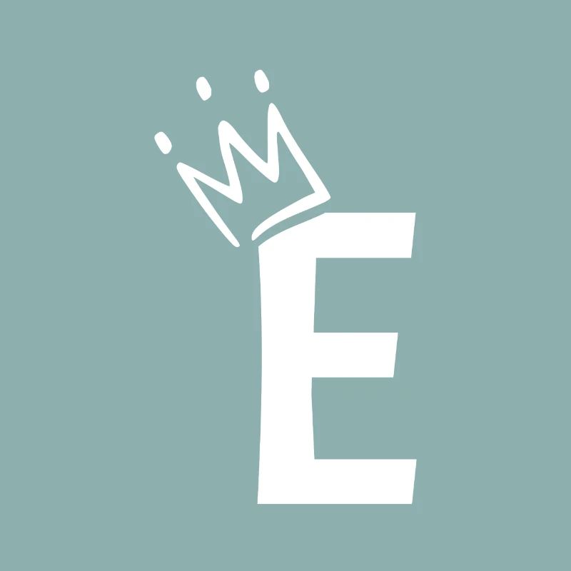 Letter E with crown
