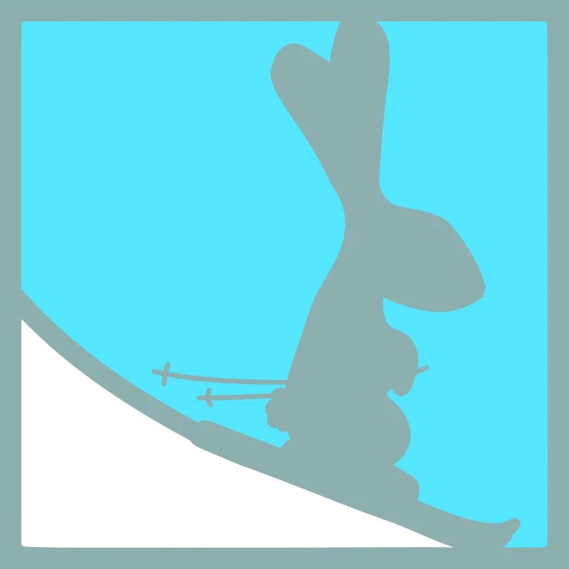 Rabbit Ski Bunny Skiing Winter Skiing Snow