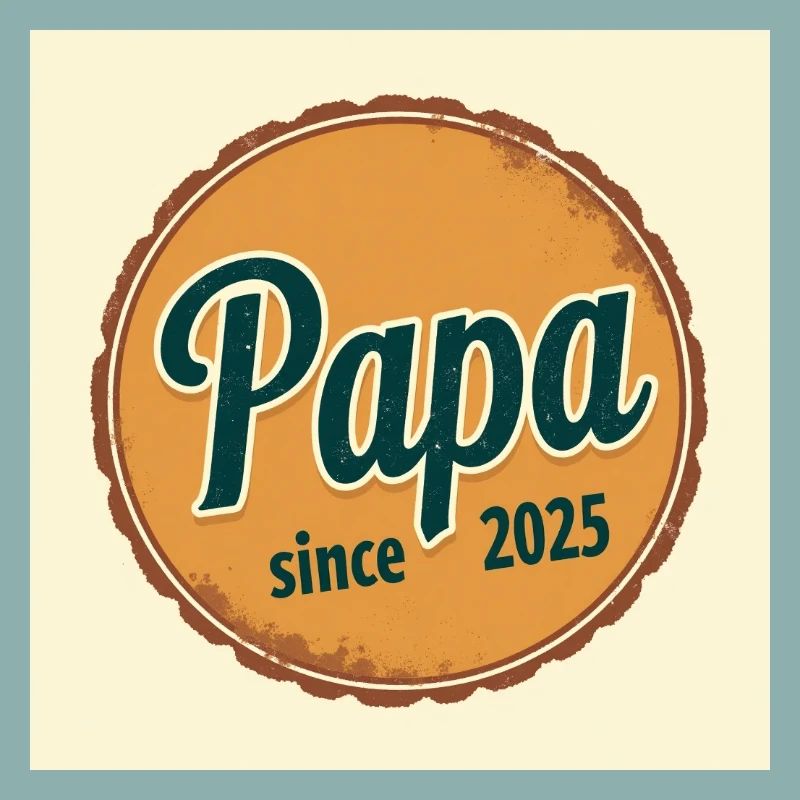 Flux Dev A worn retroinspired logo 2025 papa dady