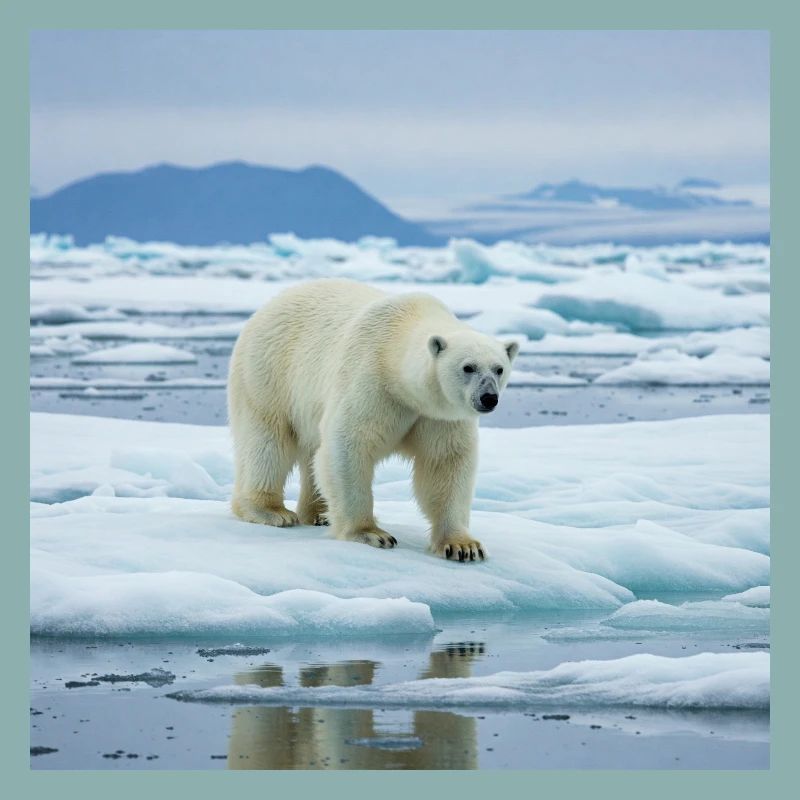 Polar bear at home
