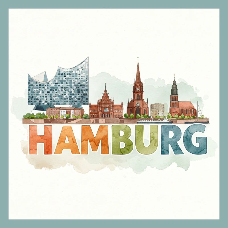 Hamburg Aquarell