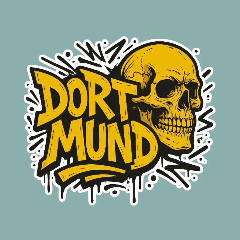Dortmund Totenkopf Graffiti