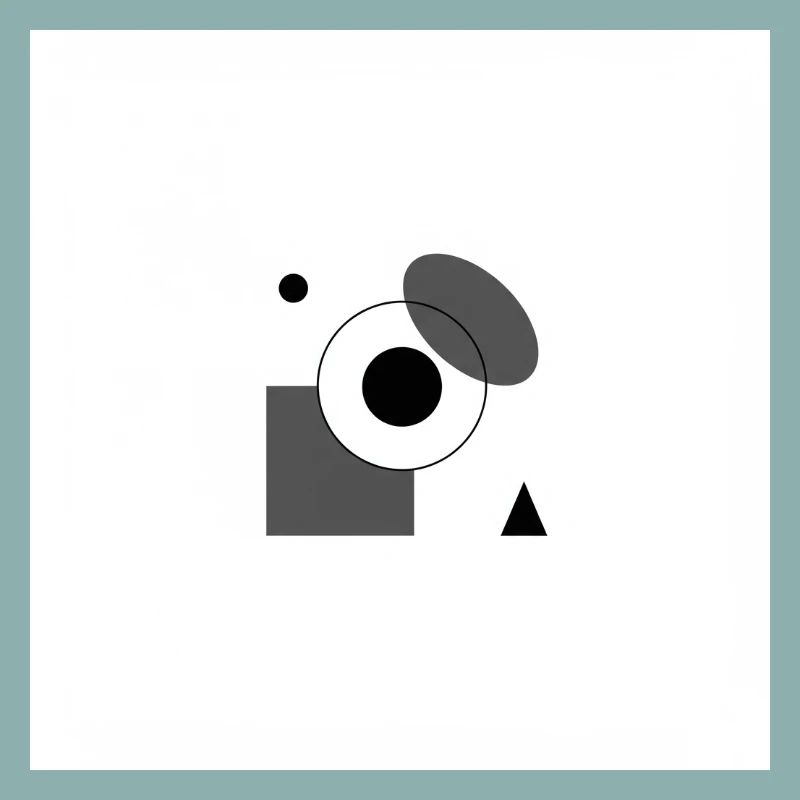 Design graphique abstrait monochrome