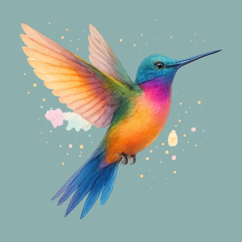 Dancing rainbow hummingbird