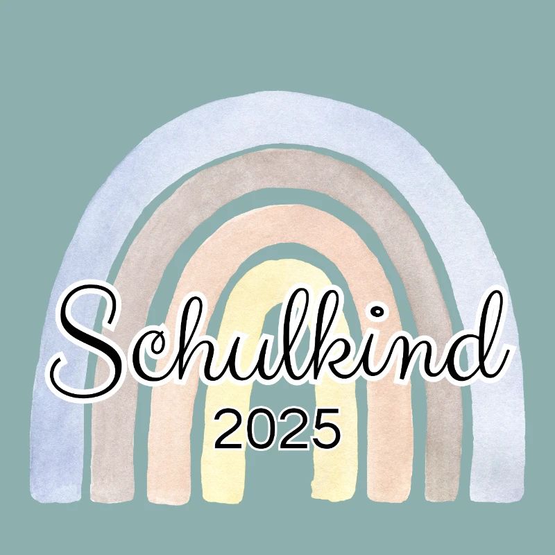 Schulkind Regenbogen Blau