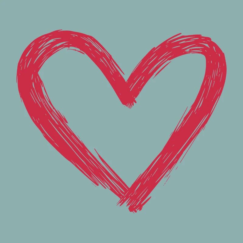 Doux cœur rouge