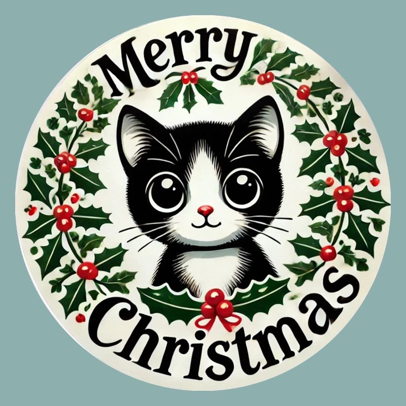 Joyeux Noël Smoking Chat Vacances Art