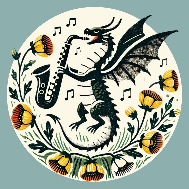 Saxophone Dragon Jazz Fantasy