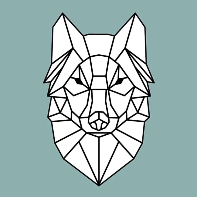 Simple wolf head design