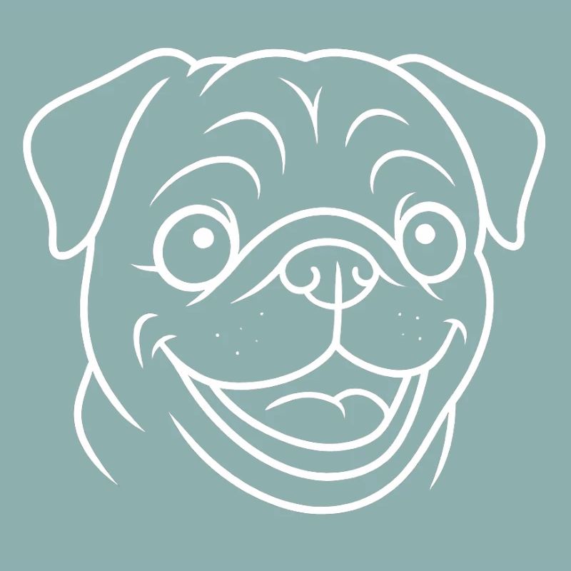 TinyPaws Black & White Edition Mops Style b