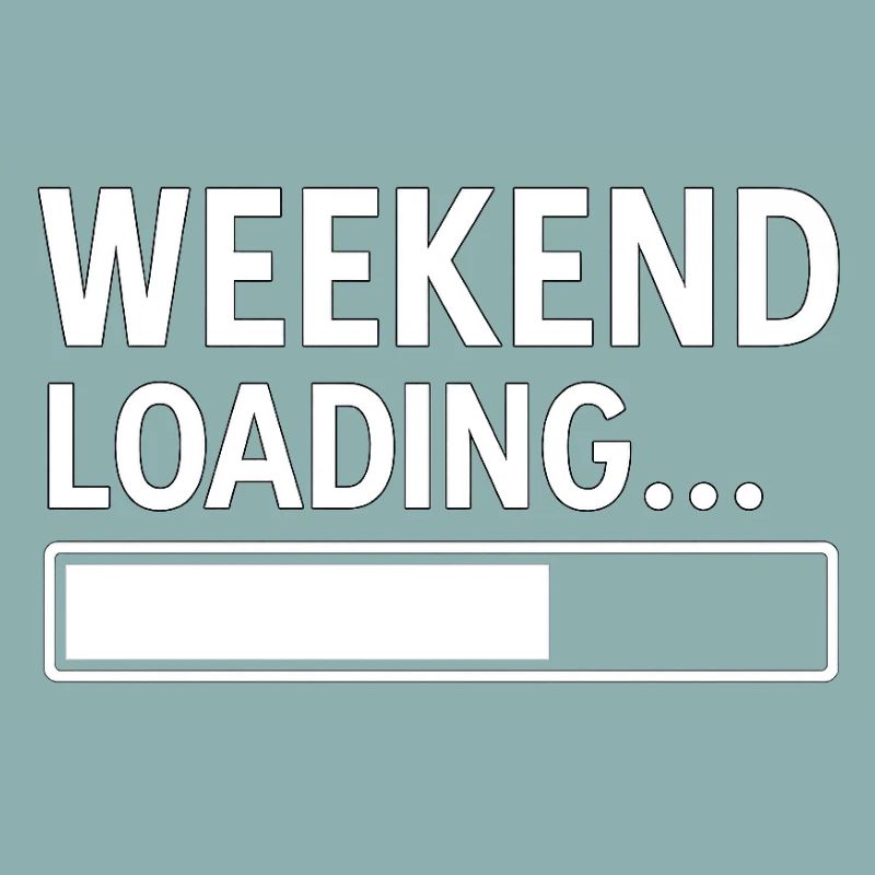 Week-end Loading... – Design minimal amusant