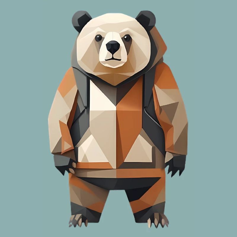 Polypanda Panda Low-Poly
