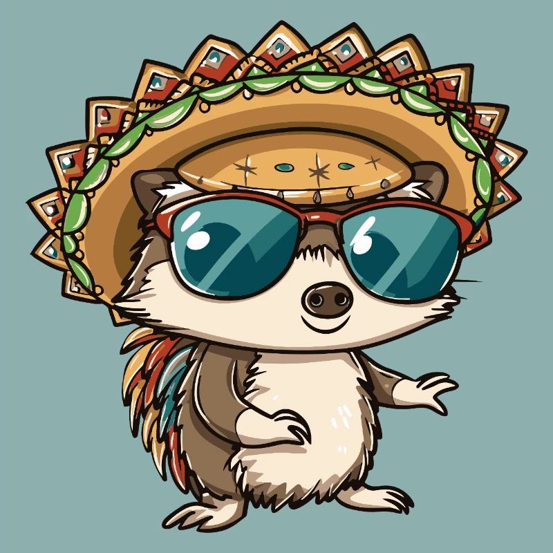 Igel Comic Lustig Sombrero