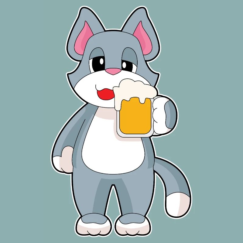 Katze Bierkrug Bier