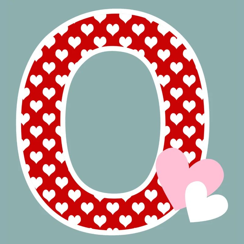 Letter o heart