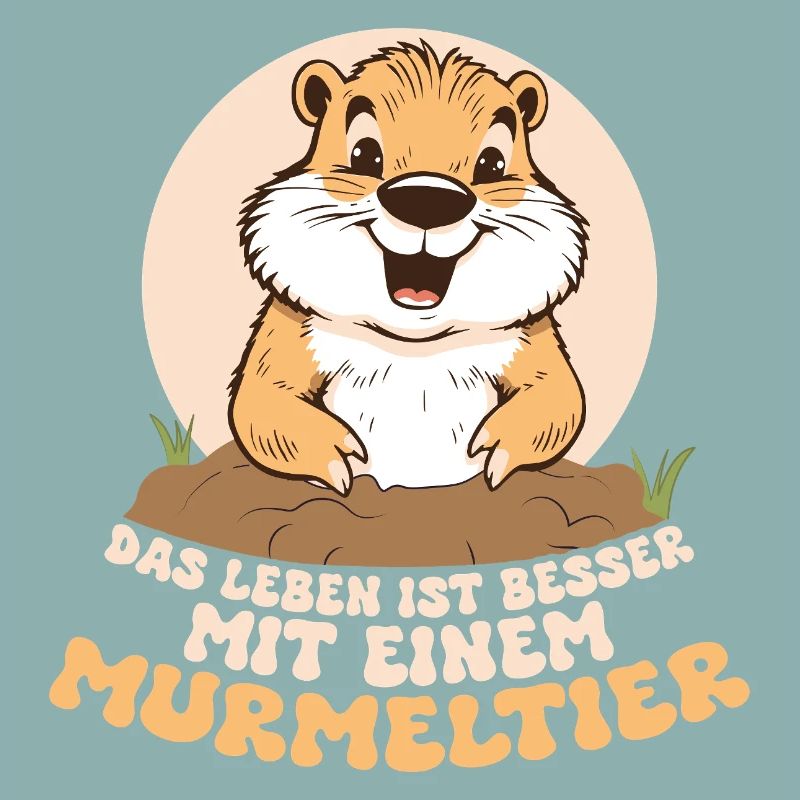 Das Leben ist besser mit einem Murmeltier Nagetier