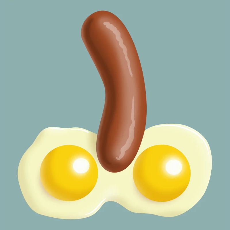 Oeufs au plat et saucisse