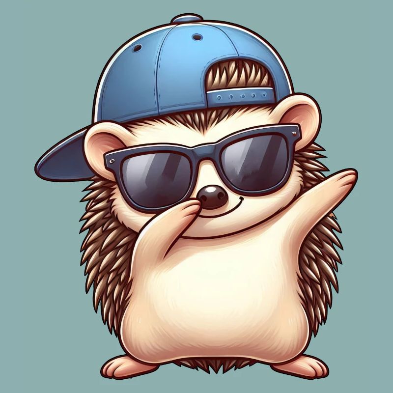 Igel Cartoon Cool Dab Dabbing Basecap