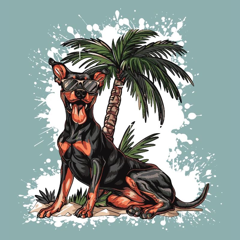 Chien Doberman Été