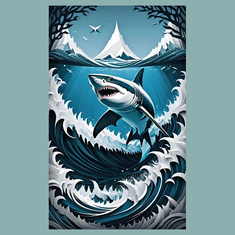 Requin | Grand requin blanc | Créature marine | Poisson