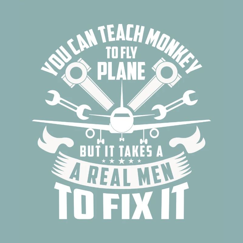 Teach monkey to fly plane real men fix it