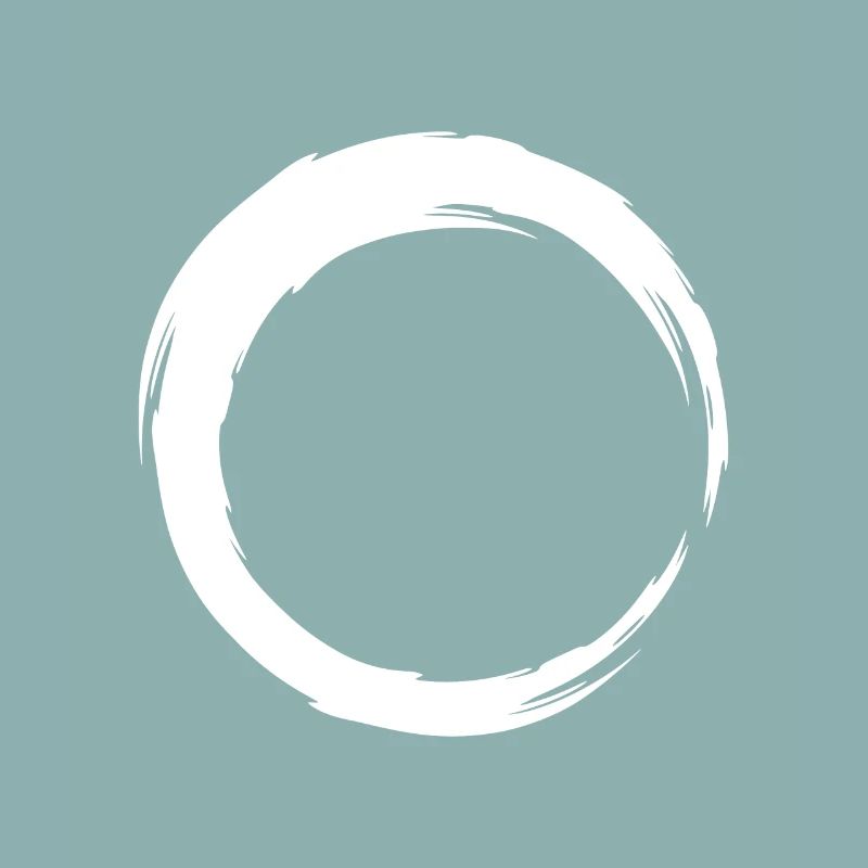 Icône de ligne de cercle blanc