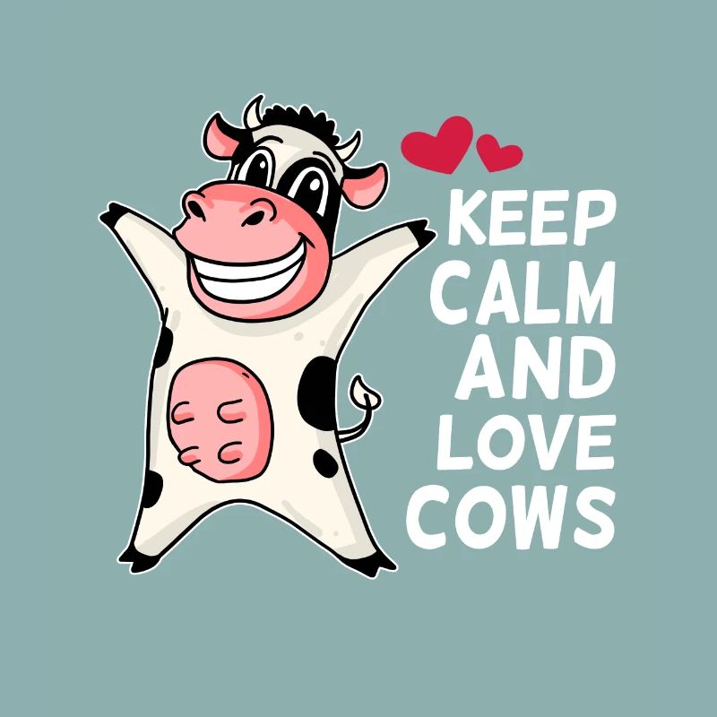 Keep calm and love cows - Kuh Landwirt Spruch