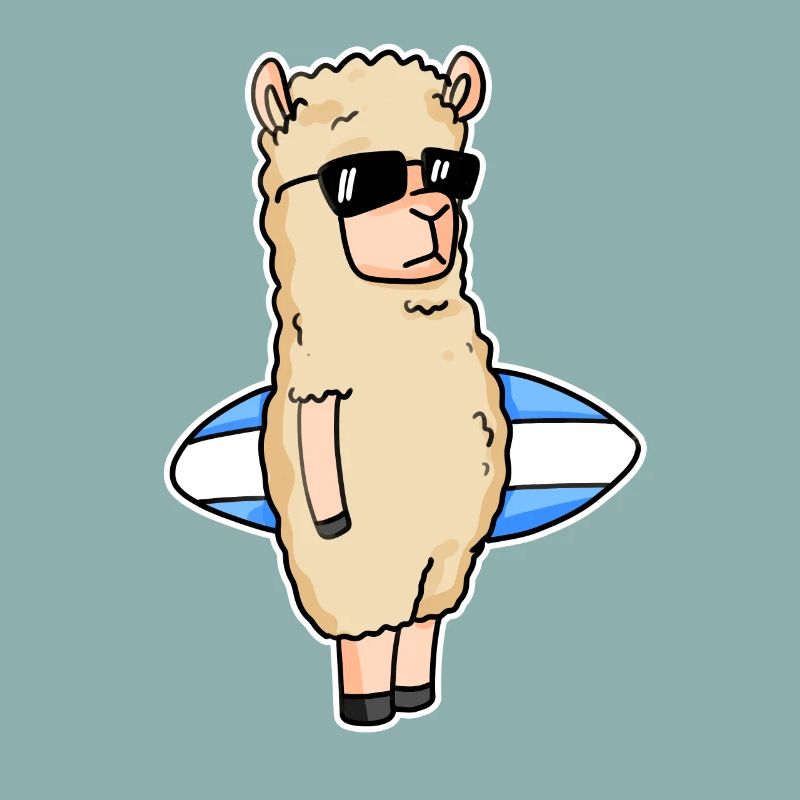 Surfboard Alpaca Surfing