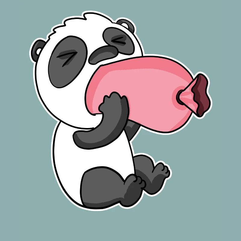 Panda mit Wurst