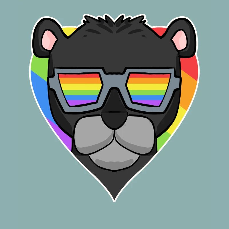 LGBT Animal Black Panther Rainbow