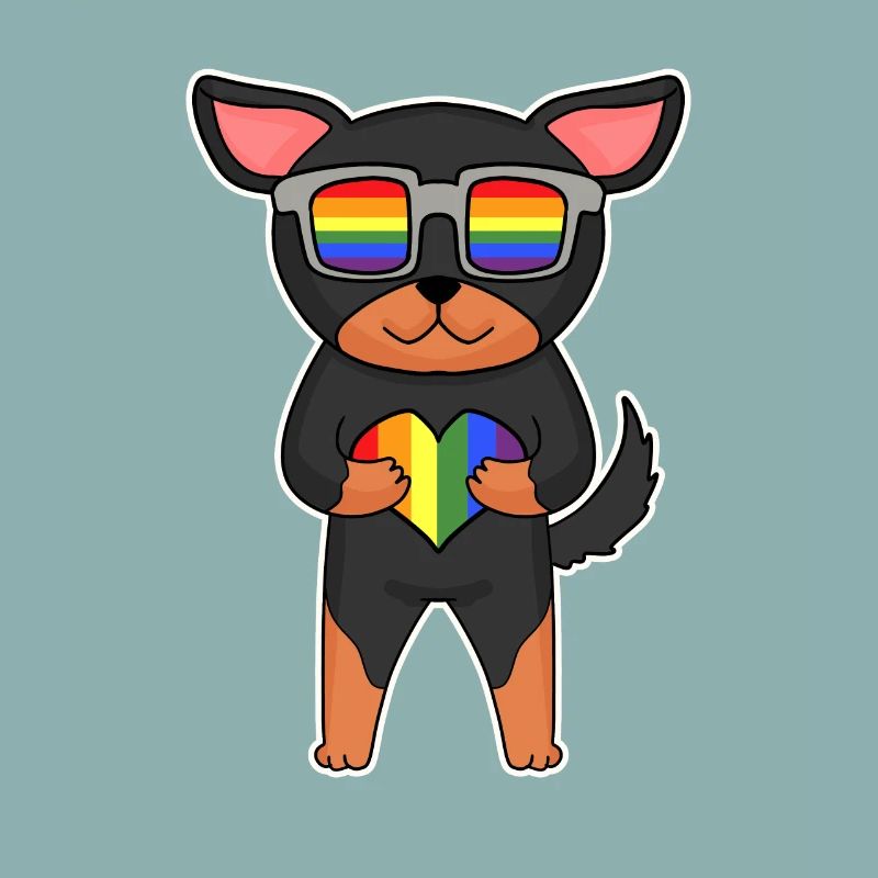 LGBT Hund Lancashire Heeler Regenbogen