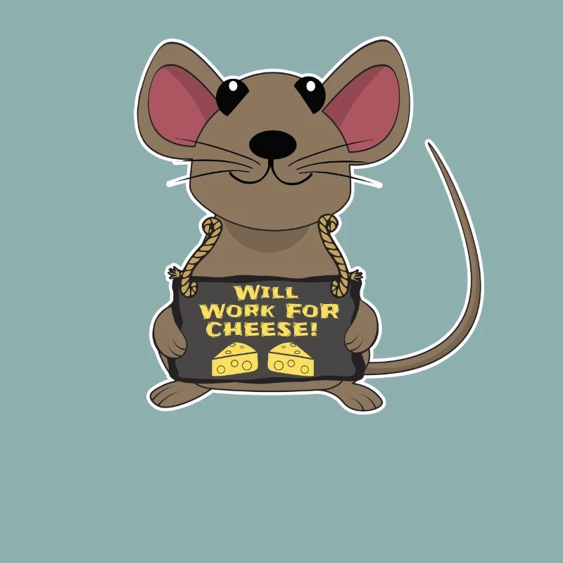 Funny Mouse Cheese Fan Cheese Vendor