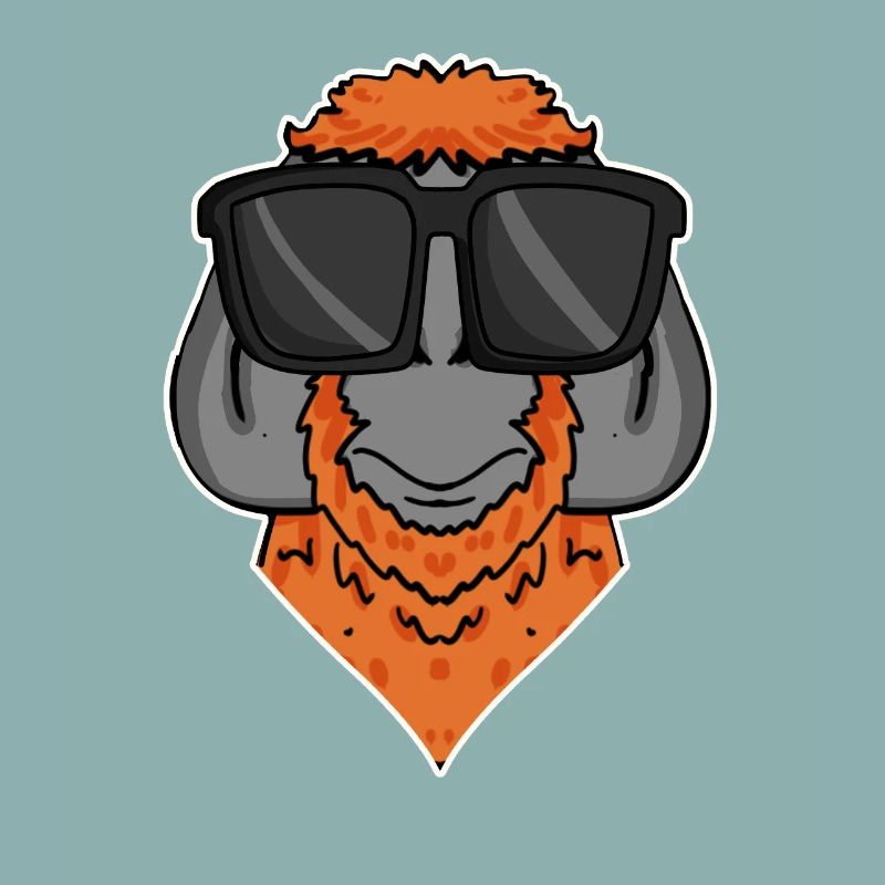Urangutan cool avec des lunettes de soleil
