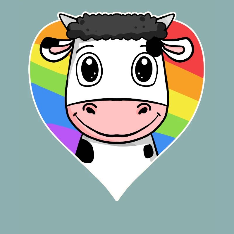 Cow Lgbt Rainbow Couleurs
