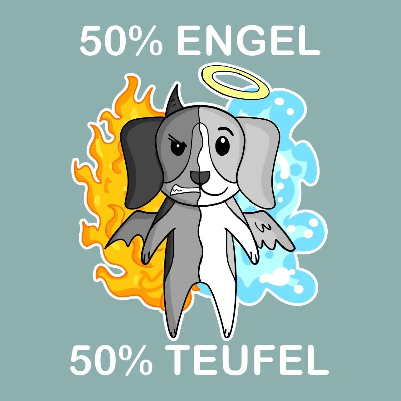 Hund Beagle - Engel und Teufel