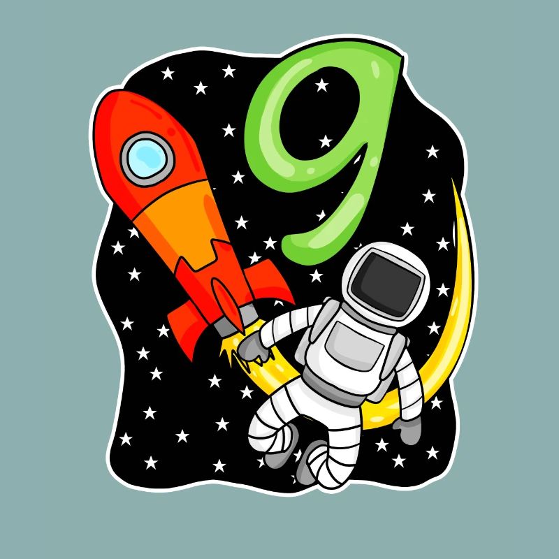 9e anniversaire - 9 ans Jeune astronaute