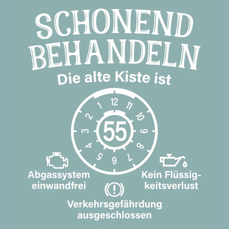 55. Geburtstag Schonend Behandeln Alte Kiste 55
