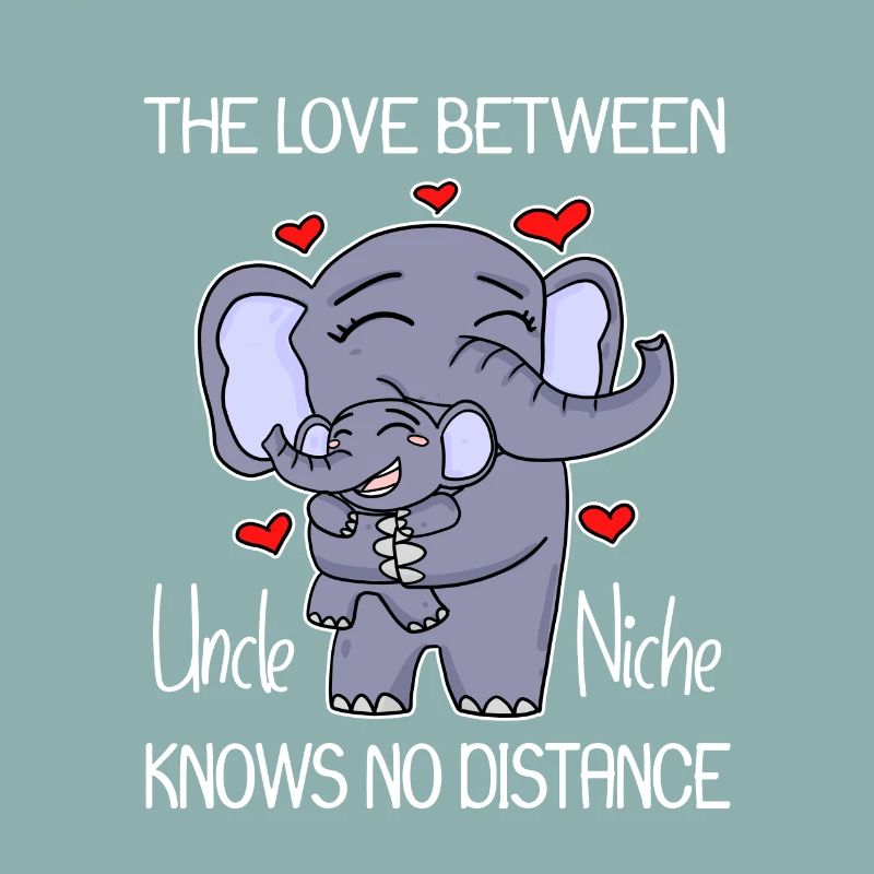 Onkel und Nichte Liebe Elefant Geschenk