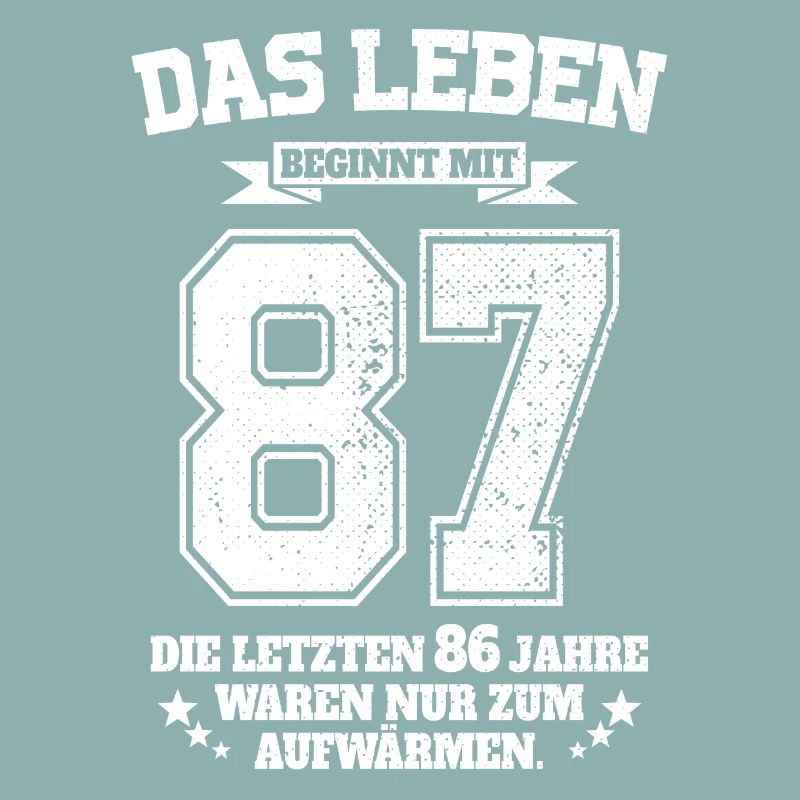 87. Geburtstag Geschenk Das Leben Beginnt Mit 87