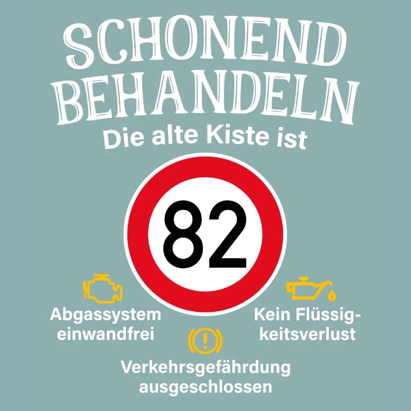 82. Geburtstag Schonend Behandeln 82 Alte Kiste 82