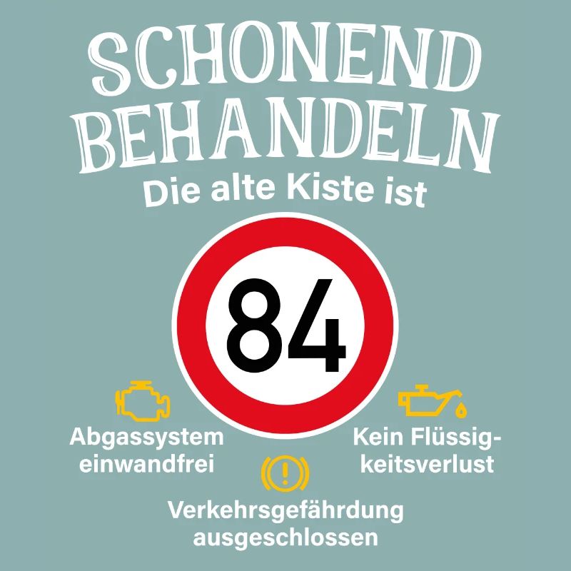 84. Geburtstag Schonend Behandeln 84 Alte Kiste 84