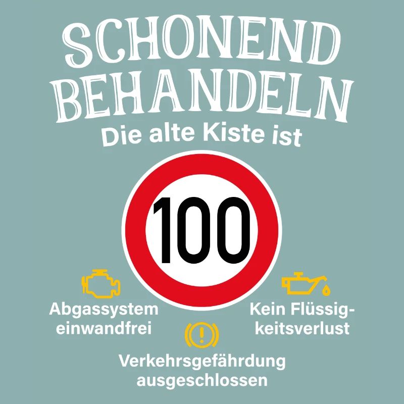 100. Geburtstag Schonend Behandeln Alte Kiste 100