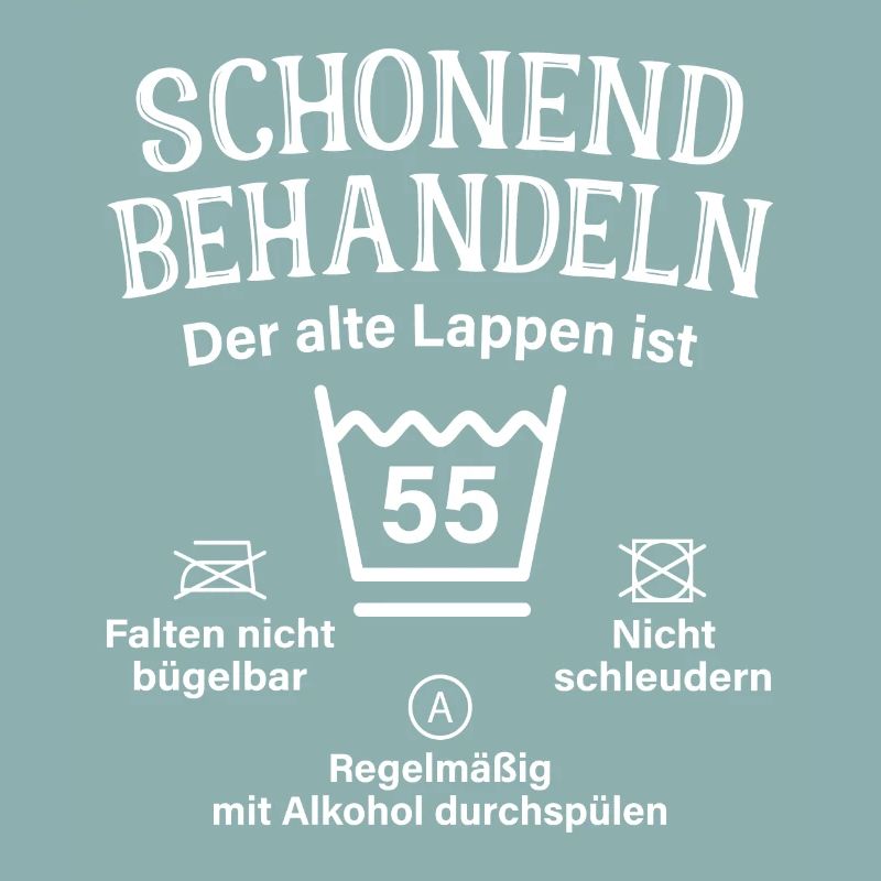 55. Geburtstag Schonend Behandeln Alte Lappen 55