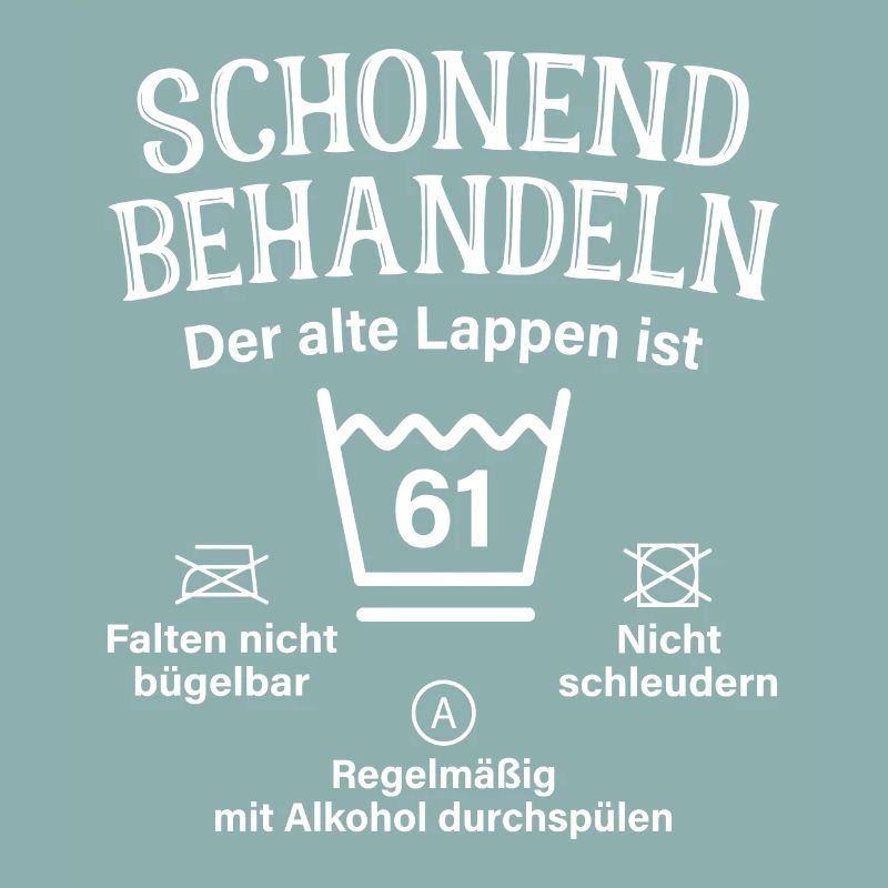 61. Geburtstag Schonend Behandeln Alte Lappen 61