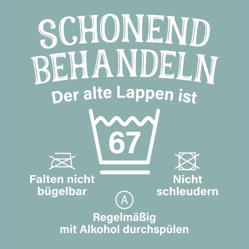67. Geburtstag Schonend Behandeln Alte Lappen 67